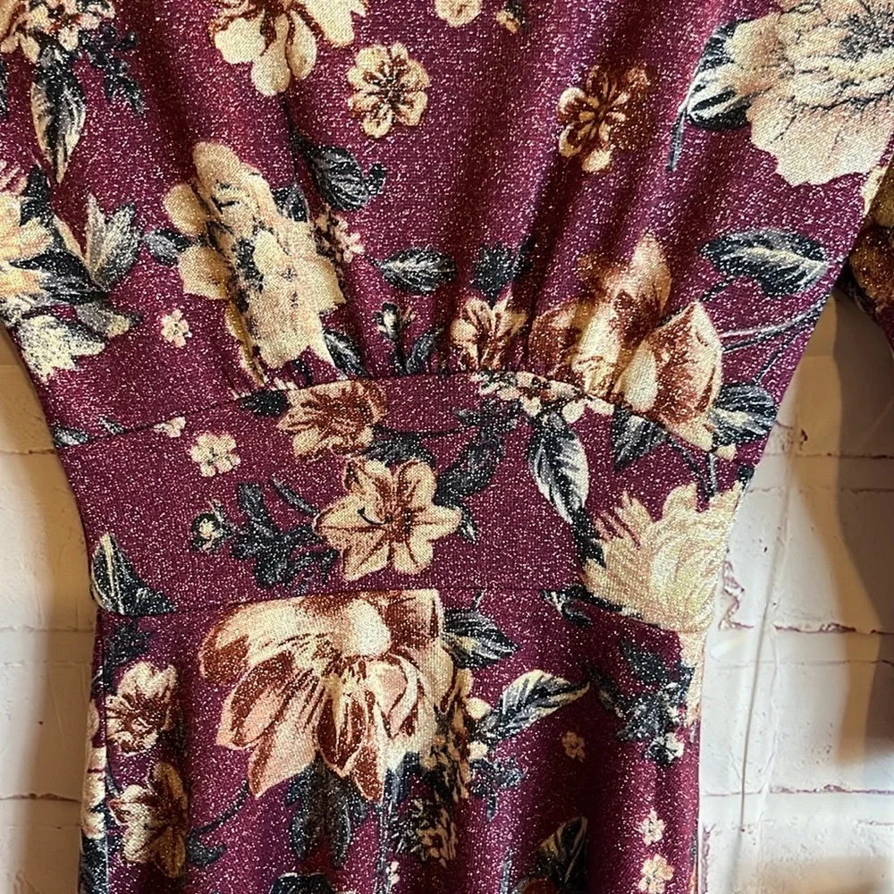 Gorgeous JUNIORS BEBOP SPARKLE FLORAL SWING DRESS XXS - Picture 5 of 16